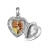 Pendentif cassolette petit coeur lisse argent