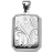 Pendentif cassolette rectangle grand modèle argent