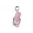 Pendentif chaussure tong rose argent