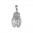 Pendentif cigale argent rhodié gros modèle