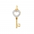 Pendentif clef or et diamant