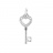 Pendentif clef or gris et diamant