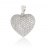 Pendentif coeur argent et oxyde