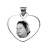 Pendentif coeur argent gravure portrait