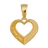 Pendentif coeur decoupe gravé i love you plaqué or