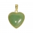 Pendentif Coeur en jade et or jaune