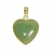 Pendentif Coeur en jade et or jaune