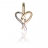 Pendentif coeur or et oxyde