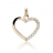 Pendentif coeur or et oxydes