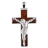 Pendentif croix acier bois