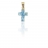 PENDENTIF CROIX OR ET OXYDES BLEUS