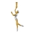 Pendentif danseuse plaque or bicolore