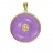 Pendentif donut or et jade lavande