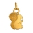 Pendentif ecureuil satiné et brillant plaqué or