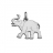Pendentif elephant argent rhodié