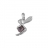 Pendentif elfe avec pierre violette argent