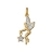 Pendentif fée étoilée aux ailes paves zirconia blanc plaqué or