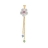 Pendentif<a title='composition florale pour la saint-valentin' href='http://www.familyby.com/boutiques/detailCategorie/4211' style='text-decoration:none; color:#333'><strong> fleur</strong></a> blanche chaînette plaqué or pierre bleue et vert