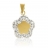 Pendentif<a title='composition florale pour la saint-valentin' href='http://www.familyby.com/boutiques/detailCategorie/4211' style='text-decoration:none; color:#333'><strong> fleur</strong></a> or et cristal de Swarovski