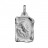 Pendentif grand parchemin brillant lion argent