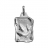 Pendentif grand parchemin brillant poissons argent