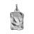 Pendentif grand parchemin brillant poissons argent