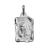 Pendentif grand parchemin brillant vierge argent