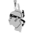 Pendentif grande tête de maure avec carte corse argent rhodié