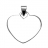 Pendentif gros coeur argent