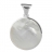 Pendentif gros rond nacre blanche argent