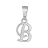 Pendentif initiale anglaise petit modèle b argent rhodié
