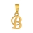 Pendentif initiale anglaise petit modèle b plaqué or