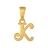 Pendentif initiale anglaise petit modèle k plaqué or