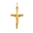 Pendentif jesus sur croix plaqué or