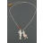 Pendentif long 'un petit coin perdu' silhouettes