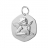 Pendentif medaille ange grand 37mm argent rhodié