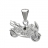 Pendentif moto de route argent