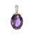 Pendentif or, améthyste et diamants