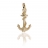 Pendentif or ancre marine