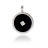 Pendentif or blanc diamants et onyx