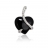 Pendentif or diamant coeur onyx