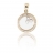 Pendentif or et diamant vitre rond