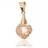 Pendentif or et oxyde champagne