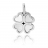 Pendentif or gris 4 coeurs