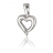 Pendentif or gris coeur oxyde