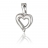 Pendentif or gris coeur oxyde