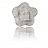 Pendentif or gris et diamants