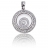 Pendentif or Gris et Diamants