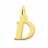 Pendentif or Initiale D