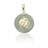 Pendentif or jade dragon